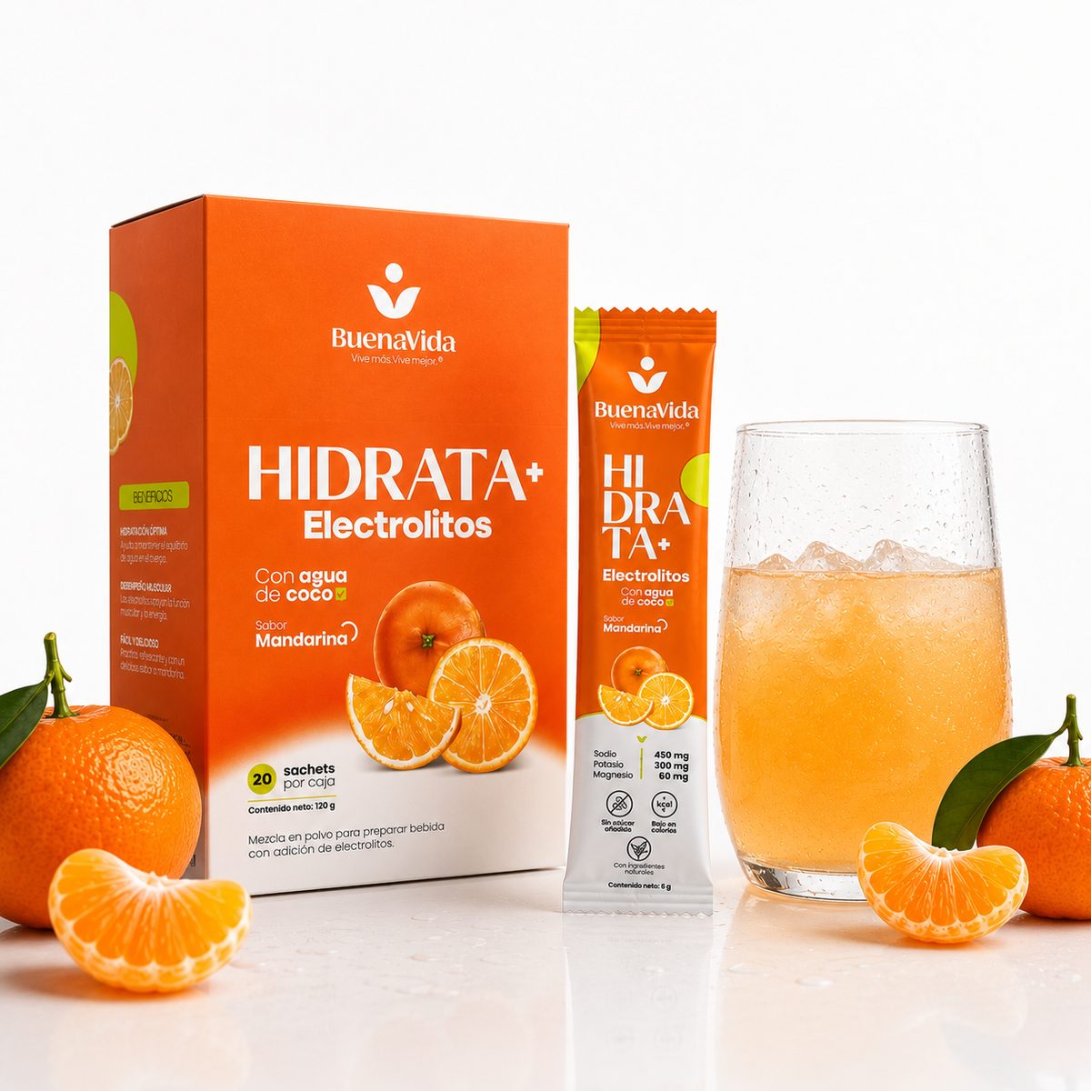Hidrata+ sabor Mandarina de BuenaVida